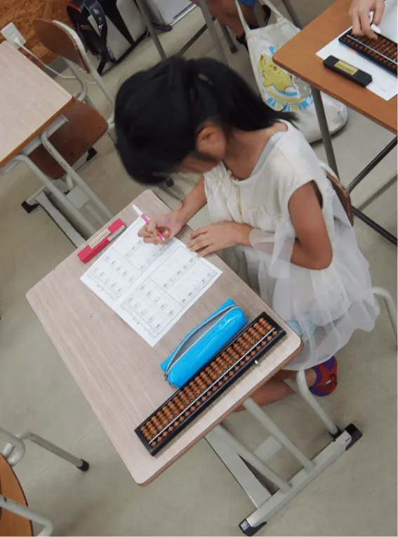 上から見たそろばん教室の様子